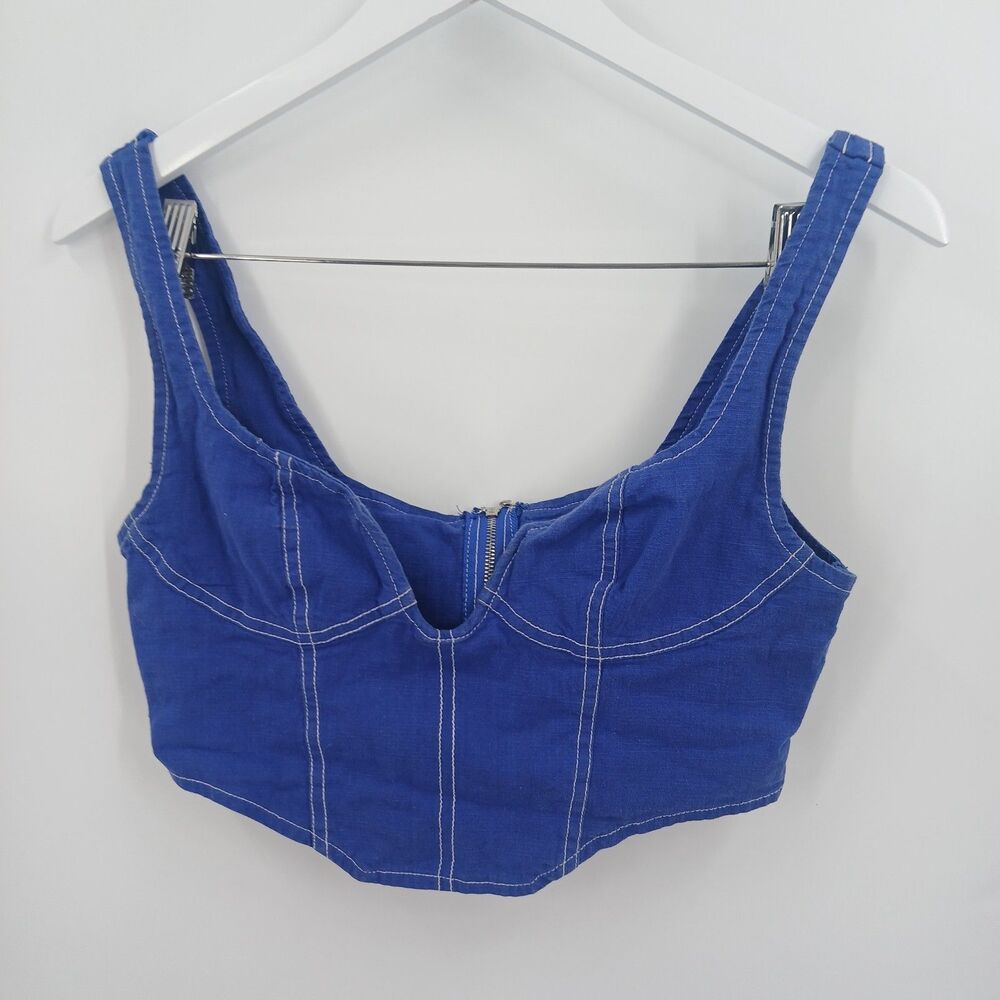 womans vintage shareen collections australia size 12 cobalt blue cropped top